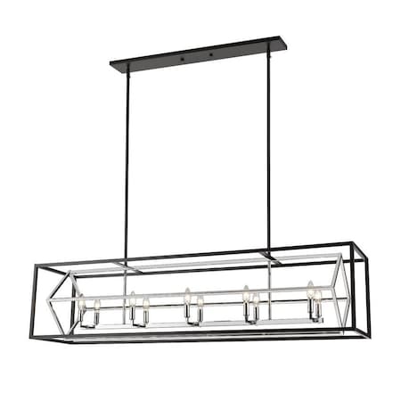 Z-Lite Euclid 10 Light Island/Billiard, Chrome 457-10L-CH-MB
